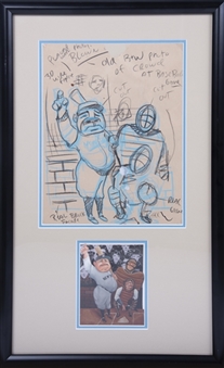 Original Steve Sax "Babe Ruth Called Shot" Framed 8x10" Concept Drawing 